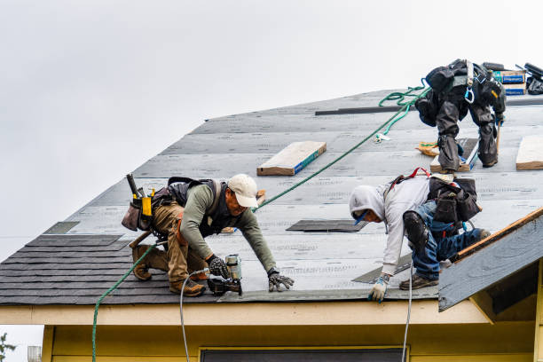 Professional Gutter Installation technician working in Berryville, AR